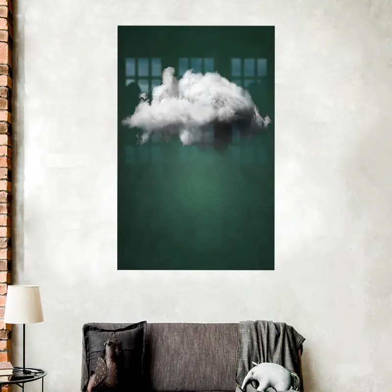 Vidrio impreso de moda: diseño verde, minimalista, surrealista y elegante