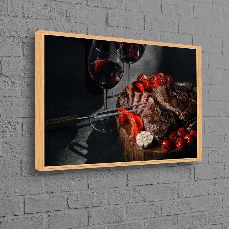 Zarif Kanvas Tablo: İştah Açıcı Et Ziyafeti Yapıt