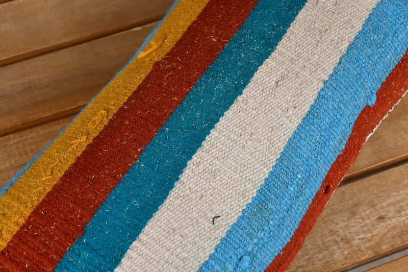 Boho Pillow Sham Cover, Pillow, Bed Pillow Sham, Turkish Kilim Pillow, Traditional Pillow, 8x16 Blue Cushion Cover, Ethnical Kilim Rug Pillow - 4