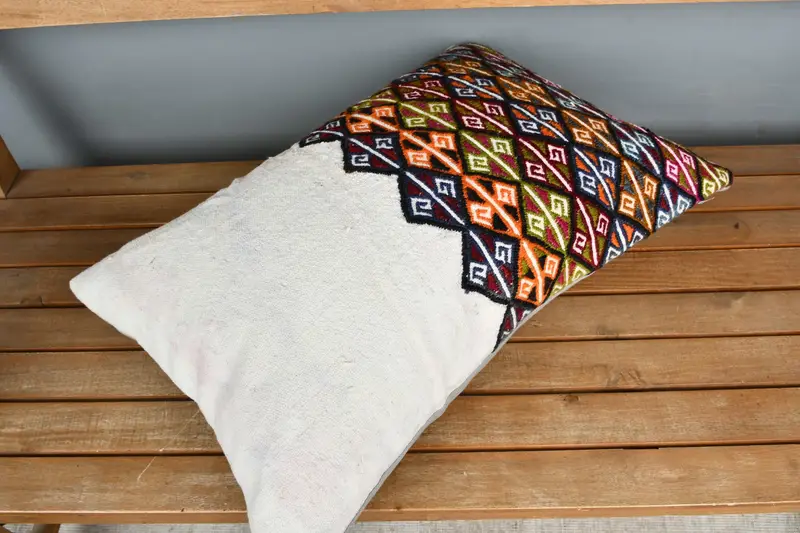 Personalized Gift Pillow Pillow Case, Pillow for Couch, 16x24 Orange Cushion Case, Vintage Kilim Throw Pillow, Boho Pillow Sham Cover, Pillow Case - 2
