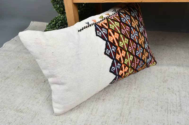 Personalized Gift Pillow Pillow Case, Pillow for Couch, 16x24 Orange Cushion Case, Vintage Kilim Throw Pillow, Boho Pillow Sham Cover, Pillow Case - 7