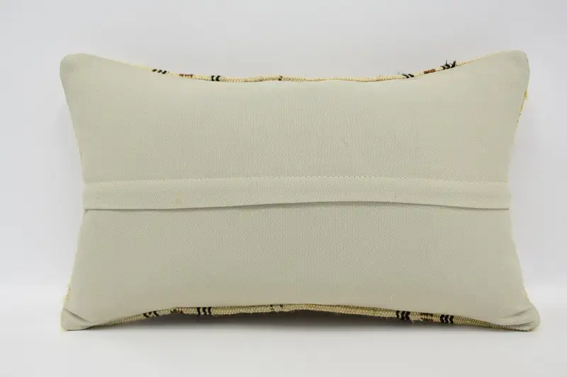 Home Decor Pillow, Kilim Pillow Cover, 12x20 Beige Pillow Sham, Living Room Throw Pillow Case, Cushion Cover, Decorative Pillow, Boho Pillow - 6
