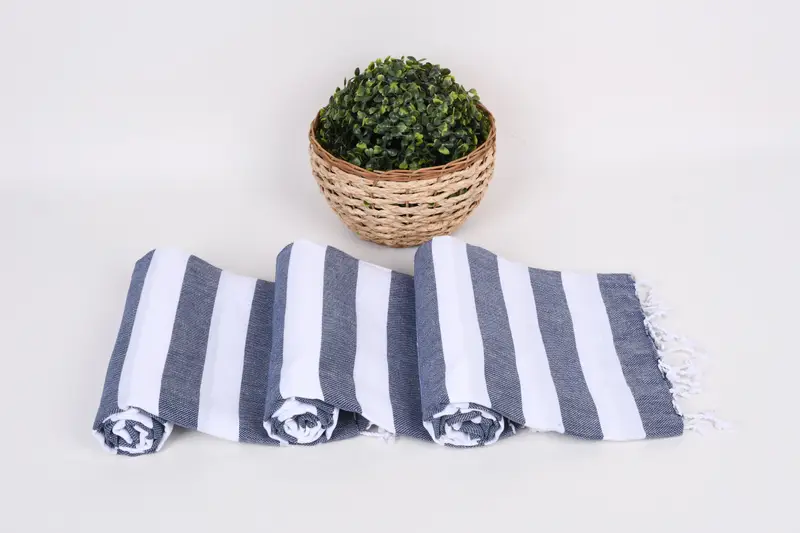 Gift For Best Friend, Organic towel, Lightweight towel, Pool Towels, Oversized Beach Towel, Beach Towel Gift, 70x40 Cotton Striped Towel, Gym Towel - 8