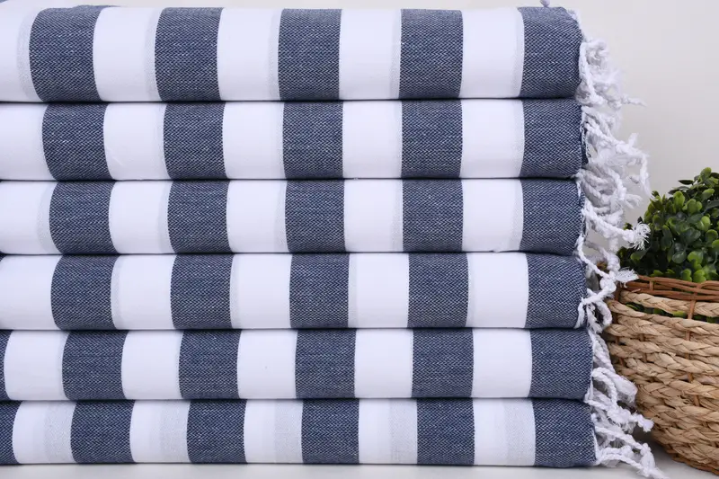 Gift For Best Friend, Organic towel, Lightweight towel, Pool Towels, Oversized Beach Towel, Beach Towel Gift, 70x40 Cotton Striped Towel, Gym Towel - 2