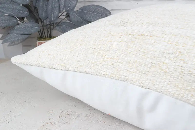 Kilim Pillow, Neutral Pillow, Pillow for Couch, Bolster Cushion Cover, 24x24 White Pillow Cover, Boho Pillow, Cushion Cover - 8