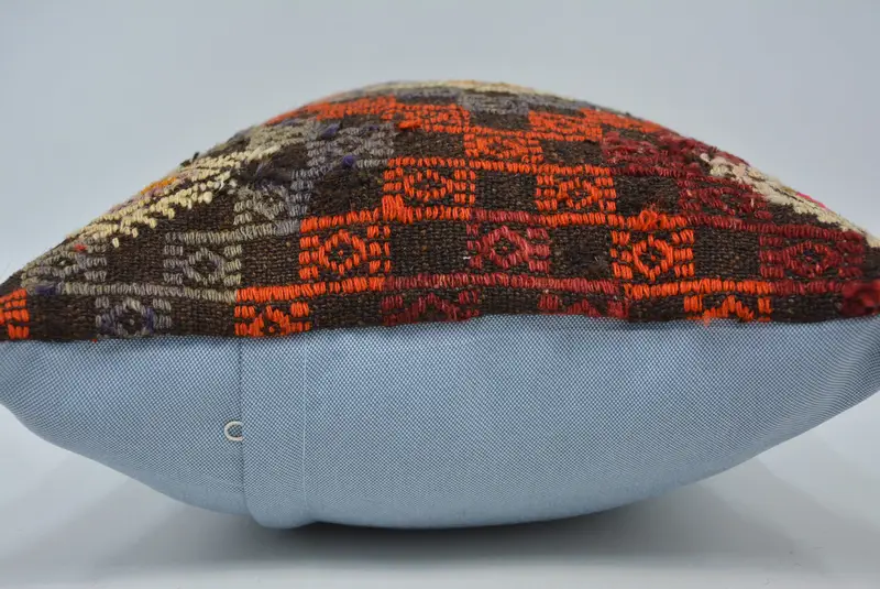 16x24 Red Pillow Sham, Pillow for Couch, Ethnical Kilim Rug Pillow, Aztec Cushion Case, Pillow Sham, Kilim Pillow Cover, Armchair Cushion - 5