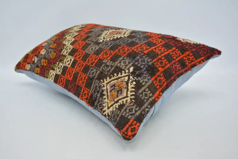 16x24 Red Pillow Sham, Pillow for Couch, Ethnical Kilim Rug Pillow, Aztec Cushion Case, Pillow Sham, Kilim Pillow Cover, Armchair Cushion - 6