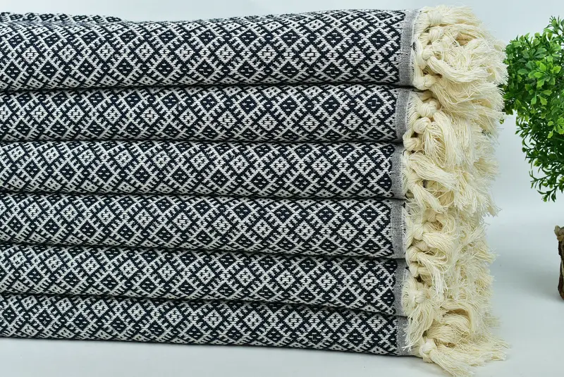 Hammam towel, Custom Towel, Beach Towel Bulk, 70x40 Cotton Diamond Towel, Handwoven Turkish bath towel, Turkish Towel Set, Best Friend Gift Ideas - 3