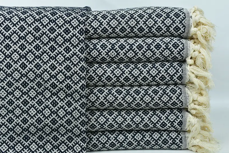 Hammam towel, Custom Towel, Beach Towel Bulk, 70x40 Cotton Diamond Towel, Handwoven Turkish bath towel, Turkish Towel Set, Best Friend Gift Ideas - 1
