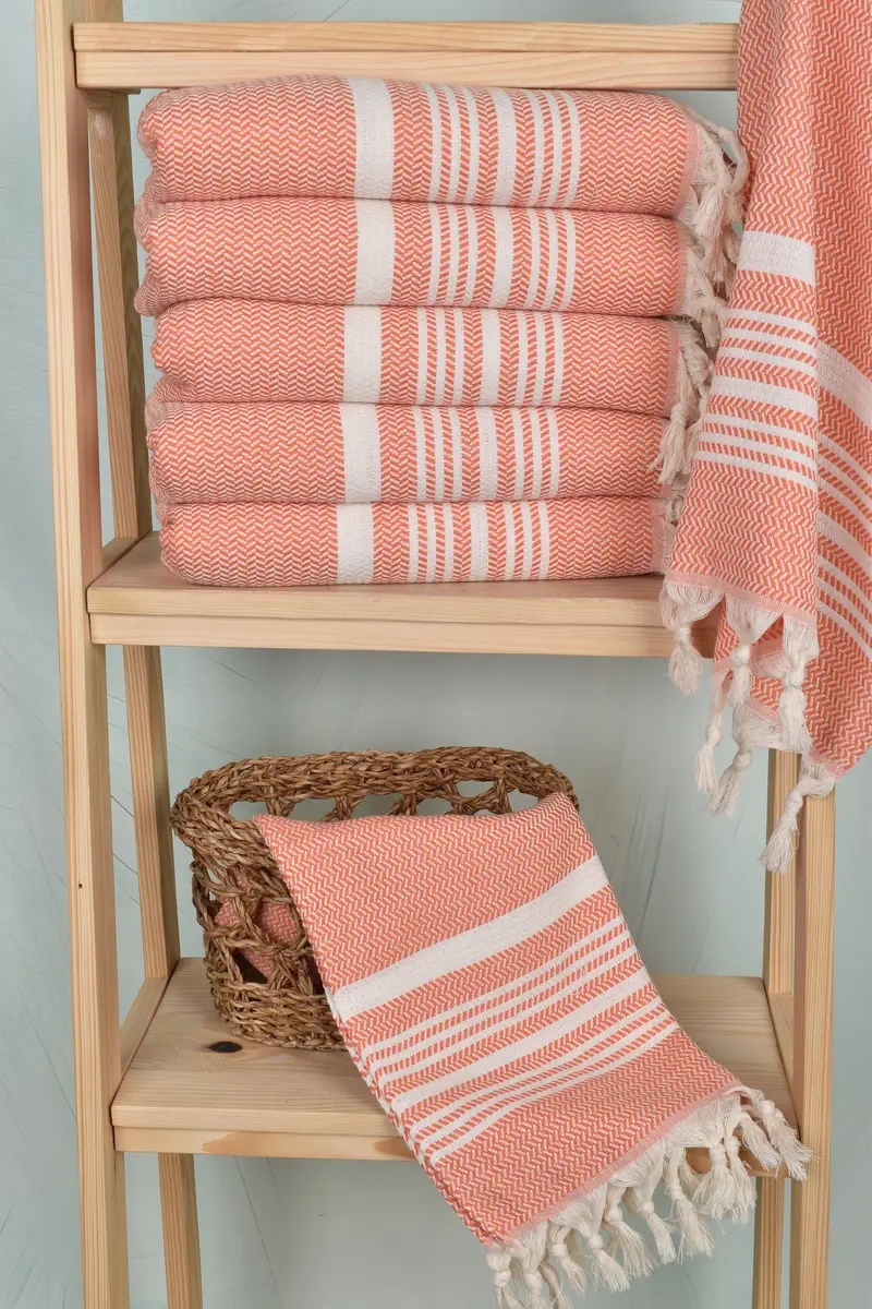 40x18 Cotton Striped Towel, Turkish Tea Towel, Custom Hand Towel, Spa Towel, Monogrammed Hand Towel, Xmas Gifts, Custom Tea Towel, Summer Gift - 3