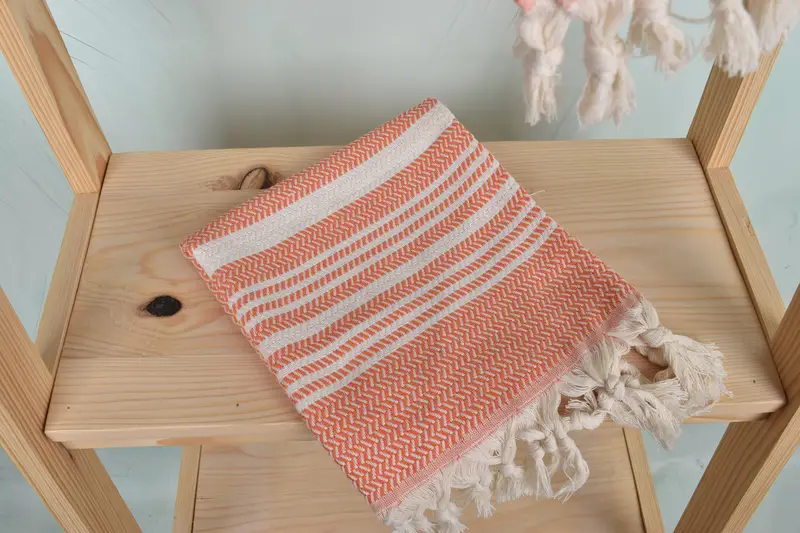 40x18 Cotton Striped Towel, Turkish Tea Towel, Custom Hand Towel, Spa Towel, Monogrammed Hand Towel, Xmas Gifts, Custom Tea Towel, Summer Gift - 5