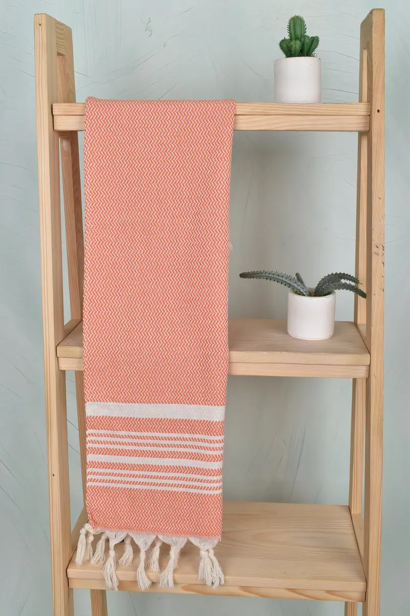 40x18 Cotton Striped Towel, Turkish Tea Towel, Custom Hand Towel, Spa Towel, Monogrammed Hand Towel, Xmas Gifts, Custom Tea Towel, Summer Gift - 8