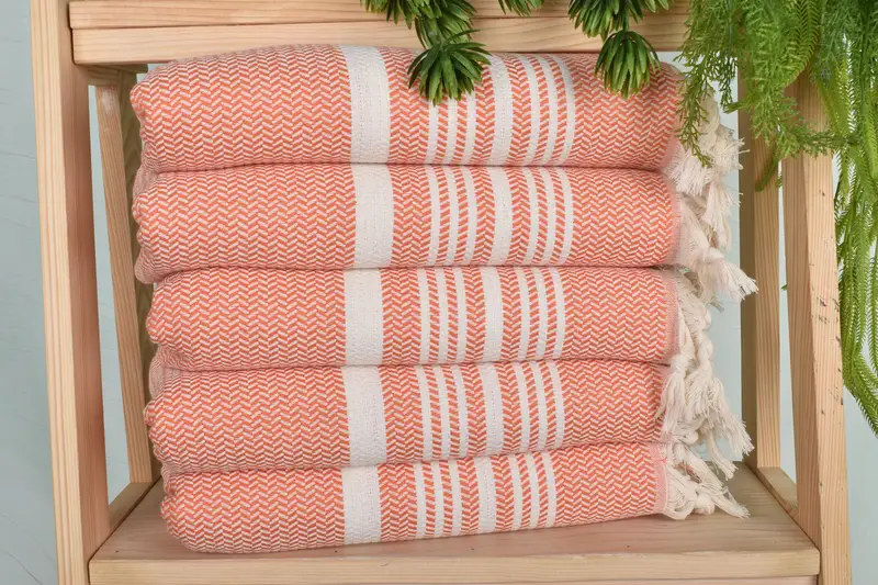 40x18 Cotton Striped Towel, Turkish Tea Towel, Custom Hand Towel, Spa Towel, Monogrammed Hand Towel, Xmas Gifts, Custom Tea Towel, Summer Gift - 1