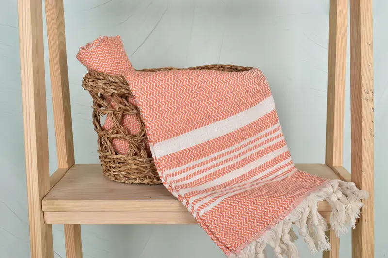 40x18 Cotton Striped Towel, Turkish Tea Towel, Custom Hand Towel, Spa Towel, Monogrammed Hand Towel, Xmas Gifts, Custom Tea Towel, Summer Gift - 4