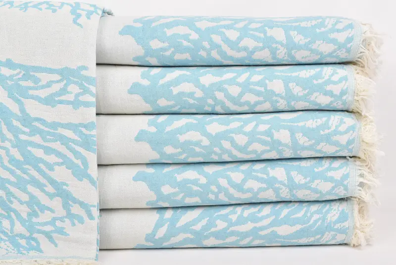 Turkish Beach Blanket, Bridal Party Gifts, Floral Patterned Towel, Personalized Blanket, Woven Blanket, Housewarming Gift, 92x80 Cotton Tree Design - 1