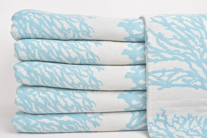 Turkish Beach Blanket, Bridal Party Gifts, Floral Patterned Towel, Personalized Blanket, Woven Blanket, Housewarming Gift, 92x80 Cotton Tree Design - 2