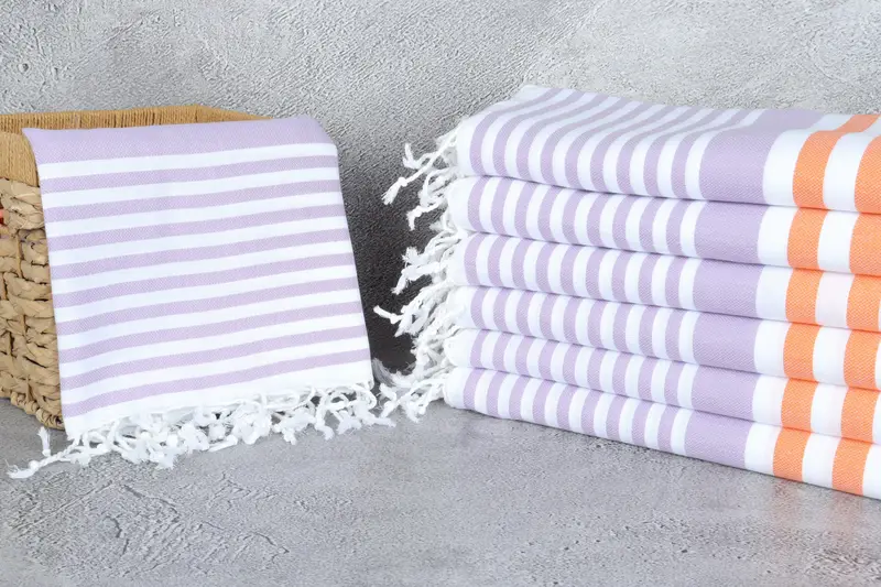 Bridal Gifts, 68x36 Cotton Striped Towel, Turkish beach towel, Quick-Dry Beach Towel, Bridemaids Beach Towel, Pool Towels, Absorbent Turkish towel - 3