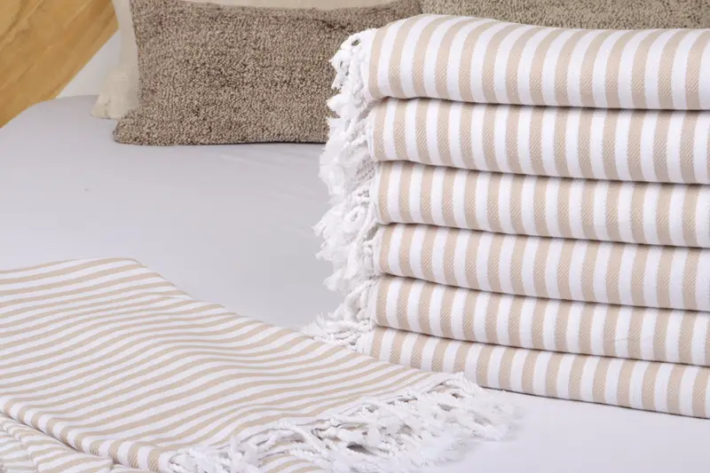 Monogram Beach Blanket, Boho Throw Blankets, Halloween Blanket, Bachelorette Gifts, Throw Blanket, 104x76 Cotton Striped Towel, Gift For Mom - 3