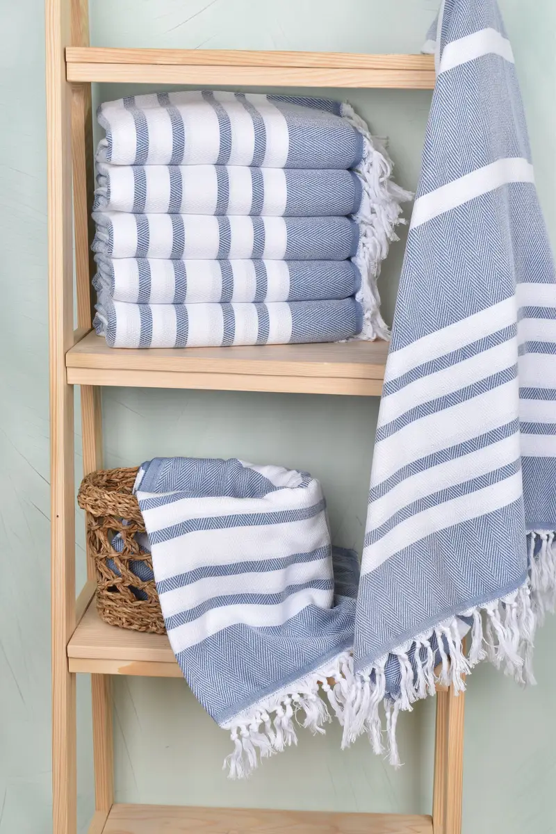 Personalized Gift For Him, Peshtemal Towel, Quick-drying peshtemal towel for poolside, Bath towel, Travel towel, 68x36 Cotton Chevron Towel - 3