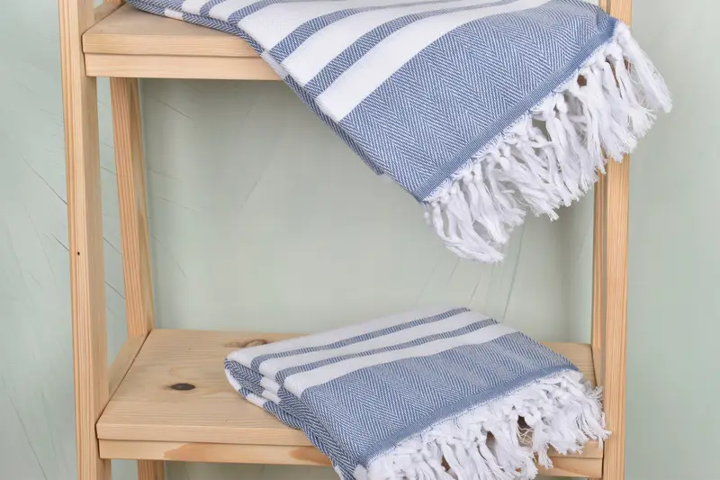 Personalized Gift For Him, Peshtemal Towel, Quick-drying peshtemal towel for poolside, Bath towel, Travel towel, 68x36 Cotton Chevron Towel - 5