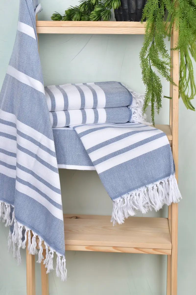 Personalized Gift For Him, Peshtemal Towel, Quick-drying peshtemal towel for poolside, Bath towel, Travel towel, 68x36 Cotton Chevron Towel - 6