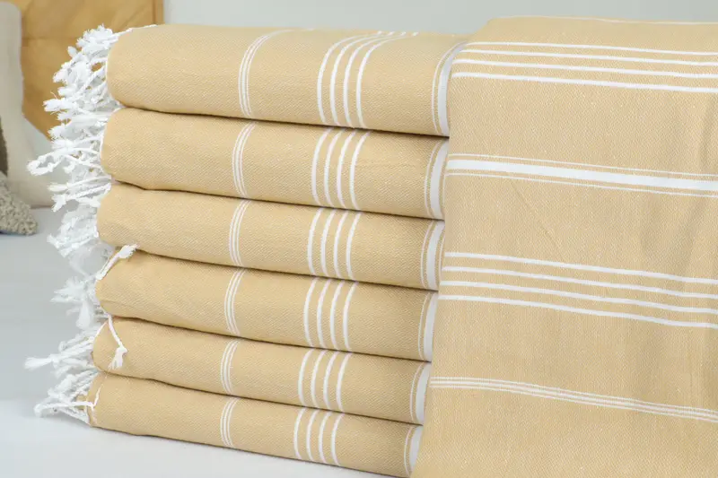 Turkish Blanket Throw, 96x80 Cotton Striped Towel, Bridal Shower Favors, Tablecloth, Bachelorette Gifts, Bachelorette Party Favors, Turkish Bedcover - 2