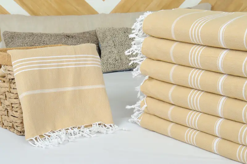 Turkish Blanket Throw, 96x80 Cotton Striped Towel, Bridal Shower Favors, Tablecloth, Bachelorette Gifts, Bachelorette Party Favors, Turkish Bedcover - 4