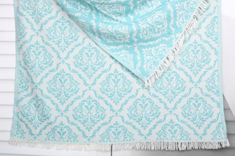 Eco-Friendly Turkish Towel, 68x36 Cotton Baroque Towel, Sand-resistant towel, Wedding Hand Made Gift, Soft towel, Christmas Favors, Custom Gift - 1