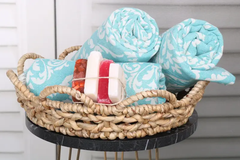 Eco-Friendly Turkish Towel, 68x36 Cotton Baroque Towel, Sand-resistant towel, Wedding Hand Made Gift, Soft towel, Christmas Favors, Custom Gift - 5