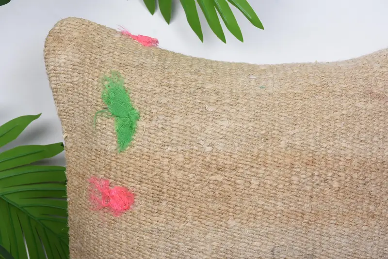Boho Pillow, Oriental Pillow Cover, Sofa Pillow Cover, 14x14 Beige Pillow Case, Turkish Kilim Pillow, Throw Kilim Pillow, Custom Pillow, Pillow Case - 2