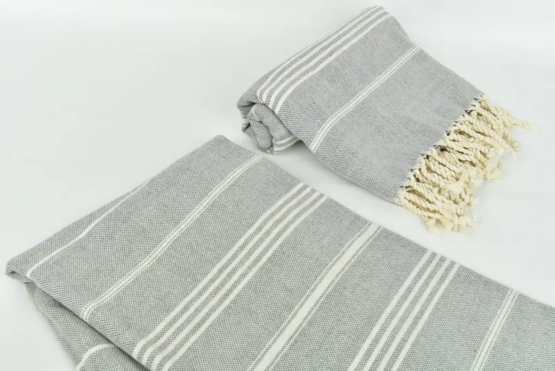 Monogram Turkish Towel, Embroidered Turkish Towel, Turkish Towel Beach, Turkish Towel USA, 68x40 Cotton Striped Towel, Anniversary Gift For Her - 7