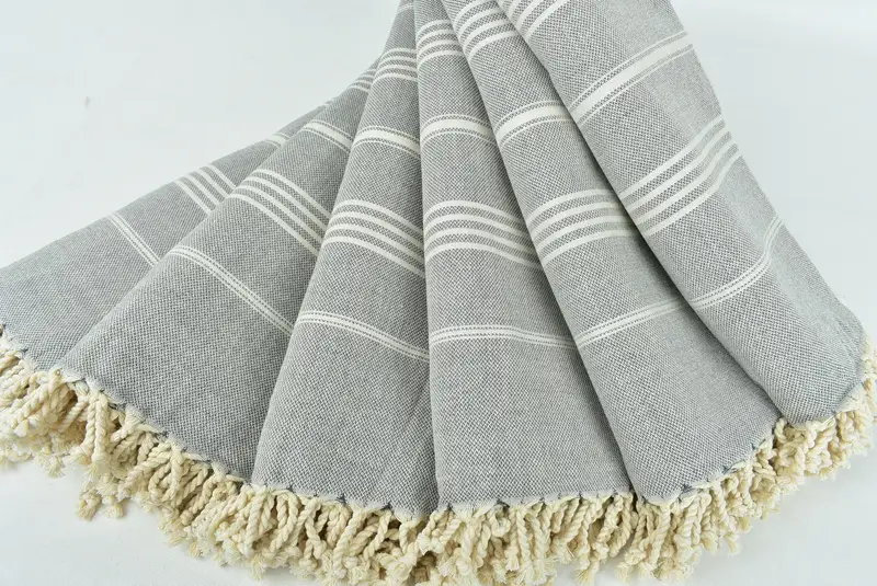 Monogram Turkish Towel, Embroidered Turkish Towel, Turkish Towel Beach, Turkish Towel USA, 68x40 Cotton Striped Towel, Anniversary Gift For Her - 4