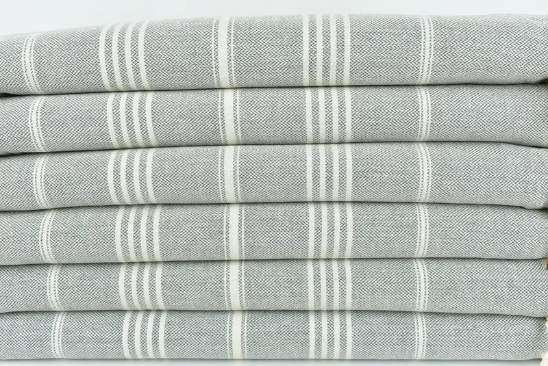 Monogram Turkish Towel, Embroidered Turkish Towel, Turkish Towel Beach, Turkish Towel USA, 68x40 Cotton Striped Towel, Anniversary Gift For Her - 2