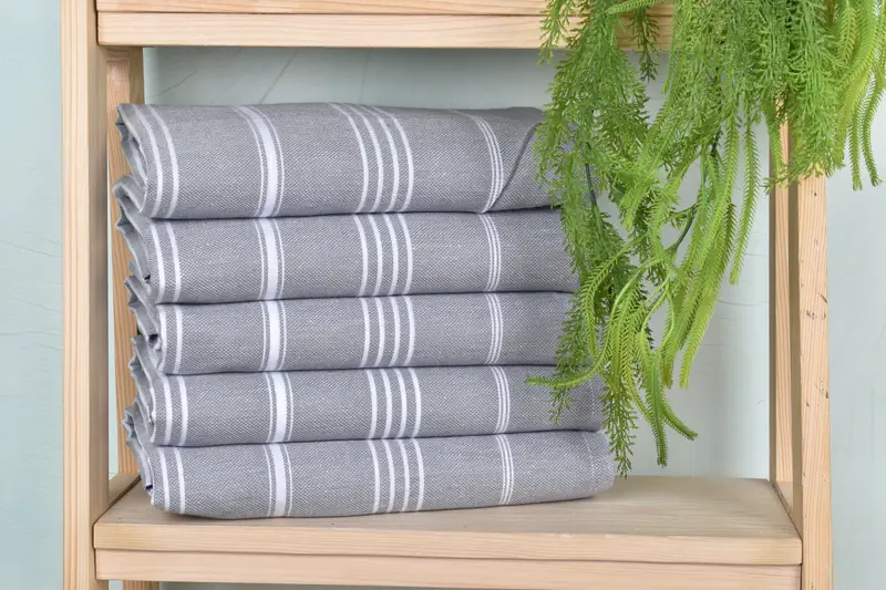 Cotton towel, Valentines Day Gift For Him, 70x40 Cotton Striped Fringeless Towel, Quick-dry peshtemal, Bridesmaid Gift Towel, Housewarming Gift - 1