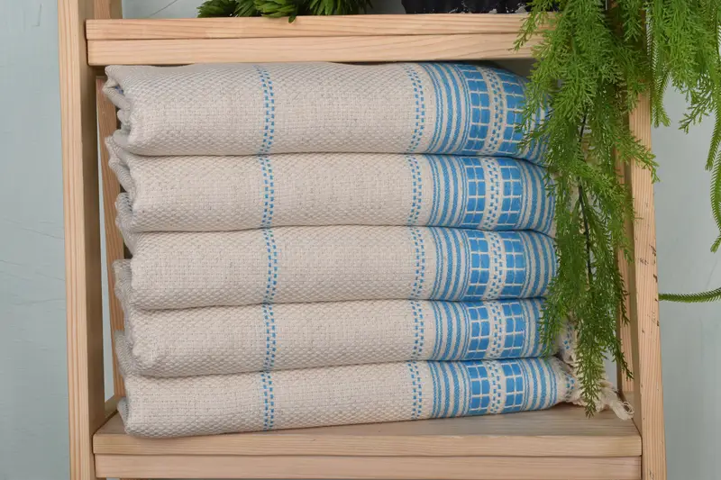 Spa Towel, Monogram Kitchen Towel, 40x20 Linen Striped Towel, Spa Gift, Gym Towel, Custom Wedding Gifts, Custom Hand Towel, Personalized Hand Towel - 1
