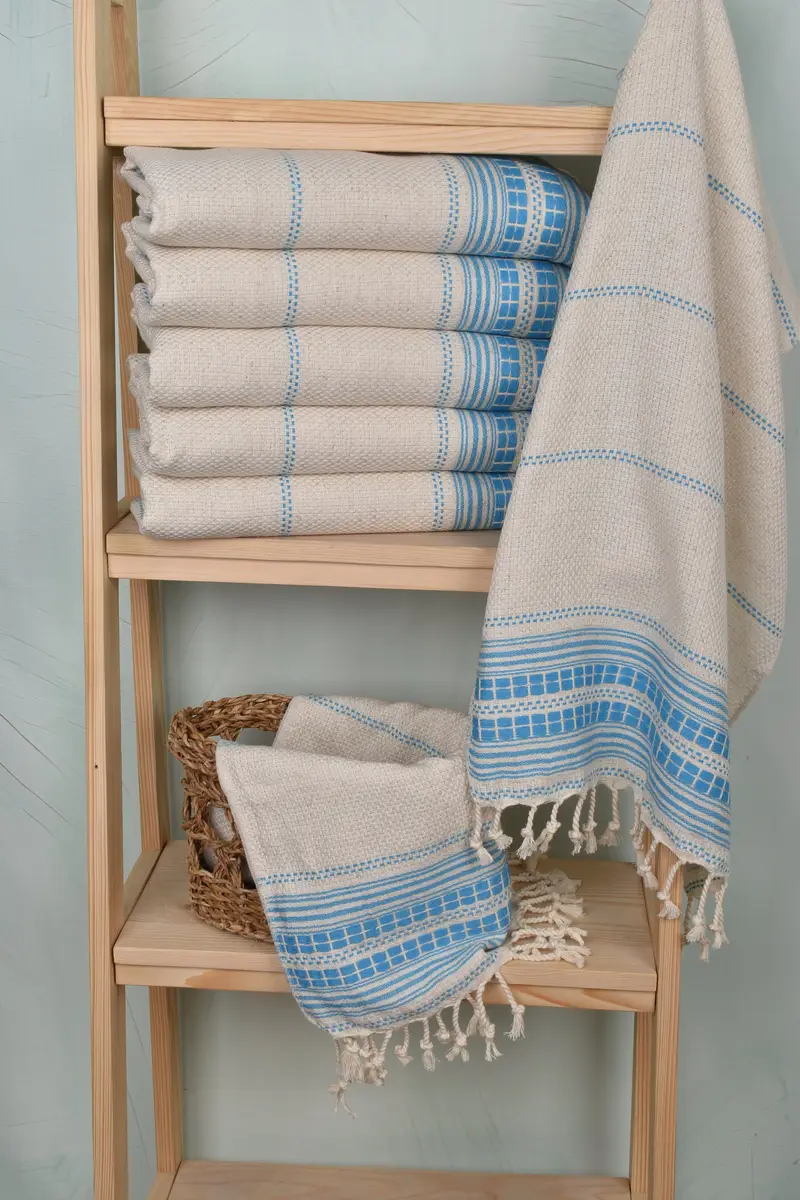 Spa Towel, Monogram Kitchen Towel, 40x20 Linen Striped Towel, Spa Gift, Gym Towel, Custom Wedding Gifts, Custom Hand Towel, Personalized Hand Towel - 3