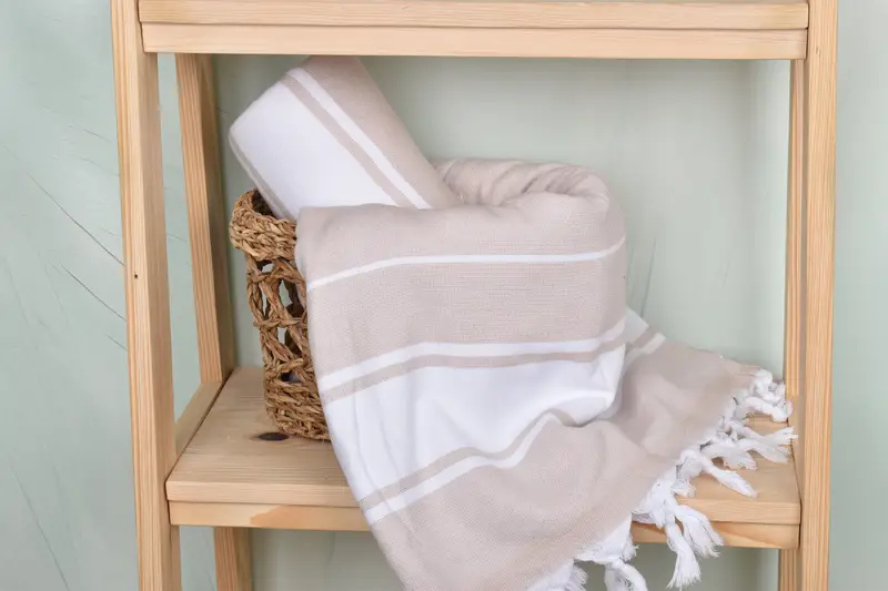 68x36 Cotton Striped Terry Towel, Monogrammed Turkish Towel, Quick-dry towel, Bath towel, Holiday Towel, Cotton towel, Guest Towel, Christmas Gift - 4
