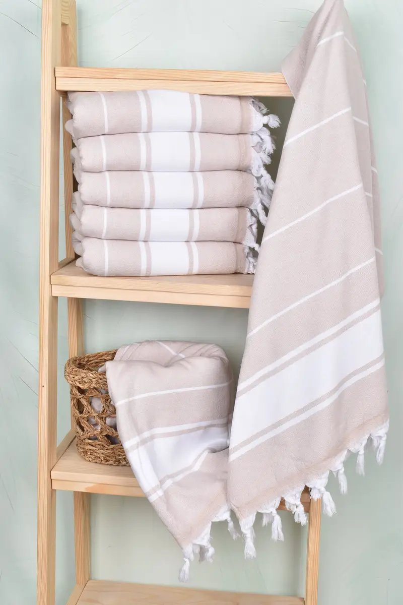 68x36 Cotton Striped Terry Towel, Monogrammed Turkish Towel, Quick-dry towel, Bath towel, Holiday Towel, Cotton towel, Guest Towel, Christmas Gift - 3