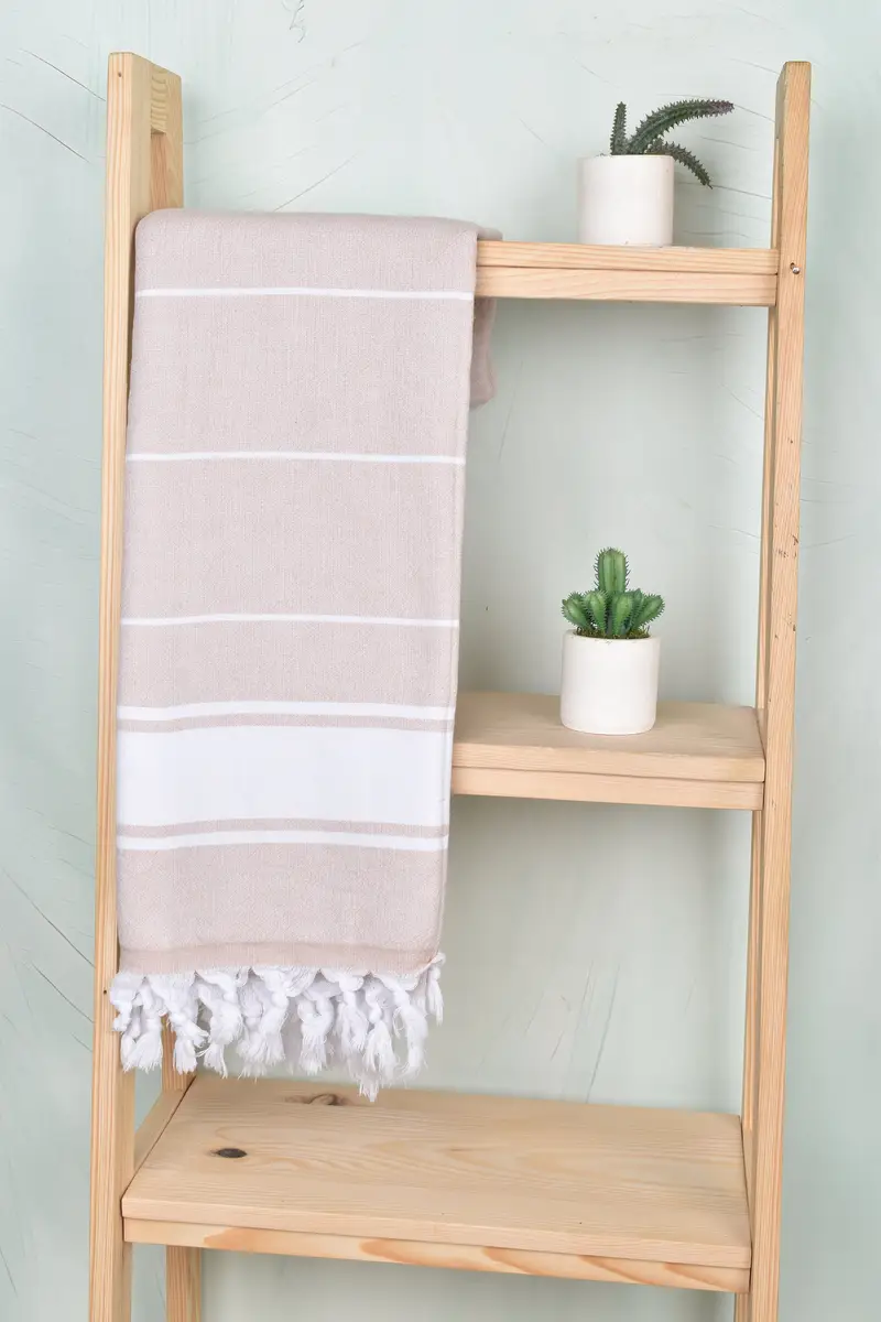 68x36 Cotton Striped Terry Towel, Monogrammed Turkish Towel, Quick-dry towel, Bath towel, Holiday Towel, Cotton towel, Guest Towel, Christmas Gift - 8