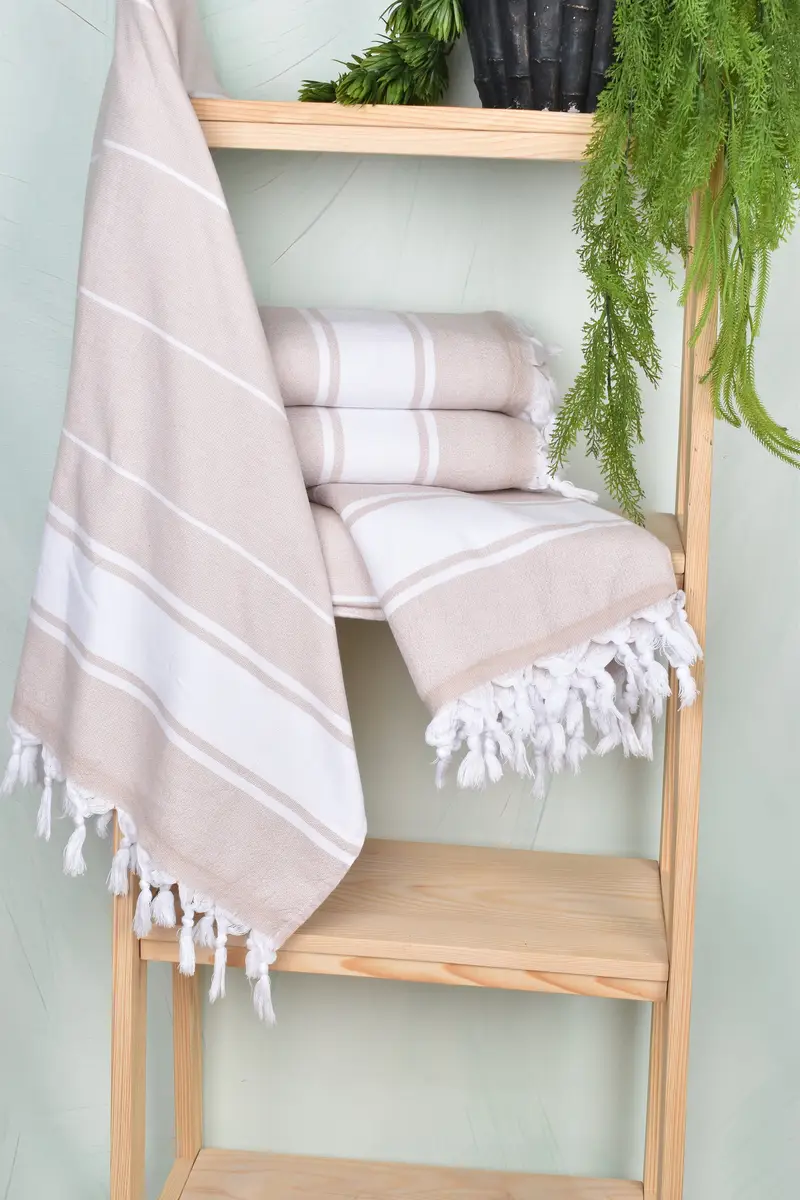 68x36 Cotton Striped Terry Towel, Monogrammed Turkish Towel, Quick-dry towel, Bath towel, Holiday Towel, Cotton towel, Guest Towel, Christmas Gift - 6