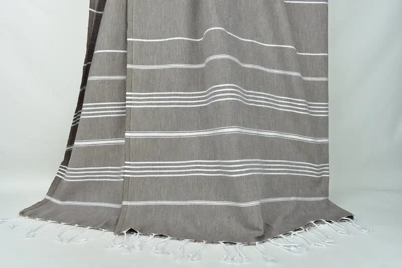 Custom Wedding Gifts, Organic Throw, 88x60 Cotton Striped Towel, Wedding Hand Made Gift, Bachelorette Party Favors, Bedspread, Embroidered Bedspread - 8