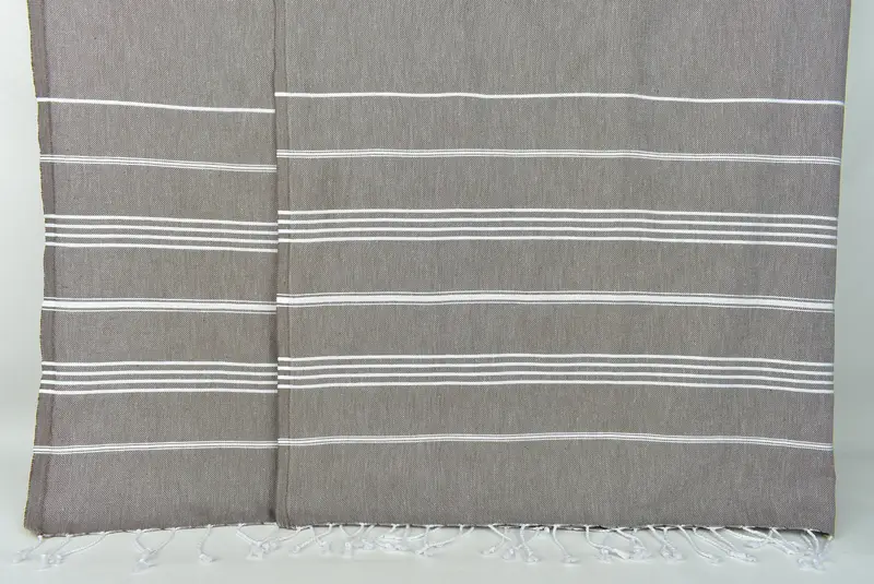 Custom Wedding Gifts, Organic Throw, 88x60 Cotton Striped Towel, Wedding Hand Made Gift, Bachelorette Party Favors, Bedspread, Embroidered Bedspread - 7