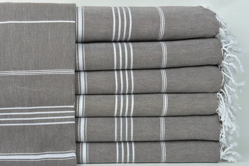 Custom Wedding Gifts, Organic Throw, 88x60 Cotton Striped Towel, Wedding Hand Made Gift, Bachelorette Party Favors, Bedspread, Embroidered Bedspread - 1