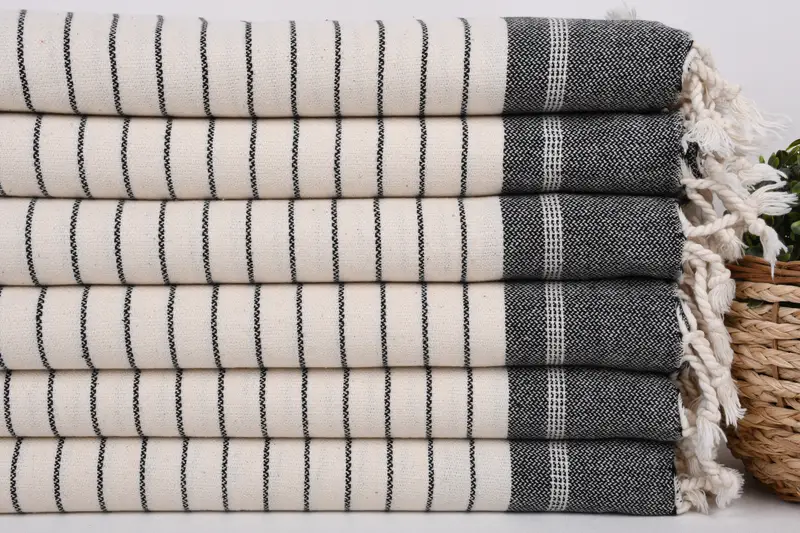 Monogram Towels, Personalized Dish Towel, Gifts For Him, Monogrammed Hand Towel, Bathroom Towels, 40x22 Cotton Striped Towel, Merry Christmas Gifts - 2