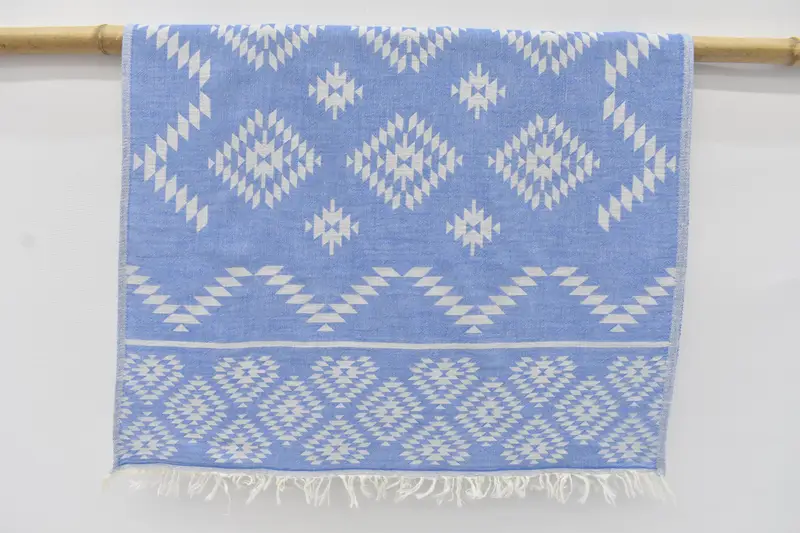 Dish Towel, Sax Blue Hand Towel, Cotton, 40x24 Inches