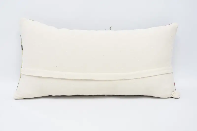 Ottoman Pillow Sham, Couch Pillow Sham, 12x24 Blue Cushion, Kilim Cushion Sham, Pillow Sham, Kilim Pillow Cover, Vintage Kilim Pillow - 6