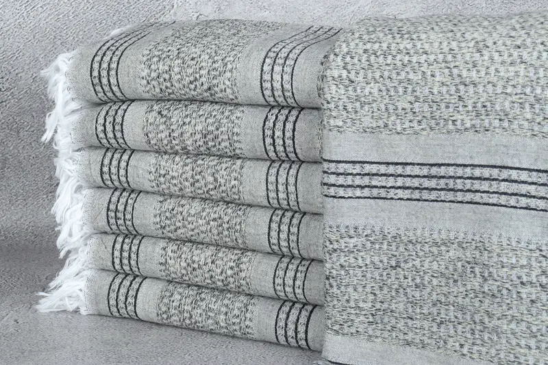 Sand-resistant towel, Summer Gift, Bathroom Towel, Wedding Favors, 70x36 Linen Striped Towel, Cute Beach Towel, Turkish Bath Towel Set - 1