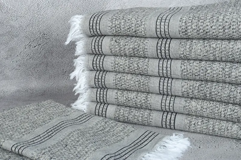 Sand-resistant towel, Summer Gift, Bathroom Towel, Wedding Favors, 70x36 Linen Striped Towel, Cute Beach Towel, Turkish Bath Towel Set - 2