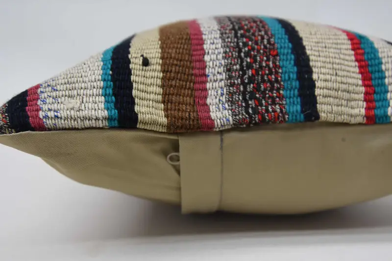 Throw Kilim Pillow, 12x24 Blue Pillow Sham, Outdoor Pillow Cover, Kilim Pillow, Cushion Case, Interior Designer Pillow, Aztec Cushion Cover - 6