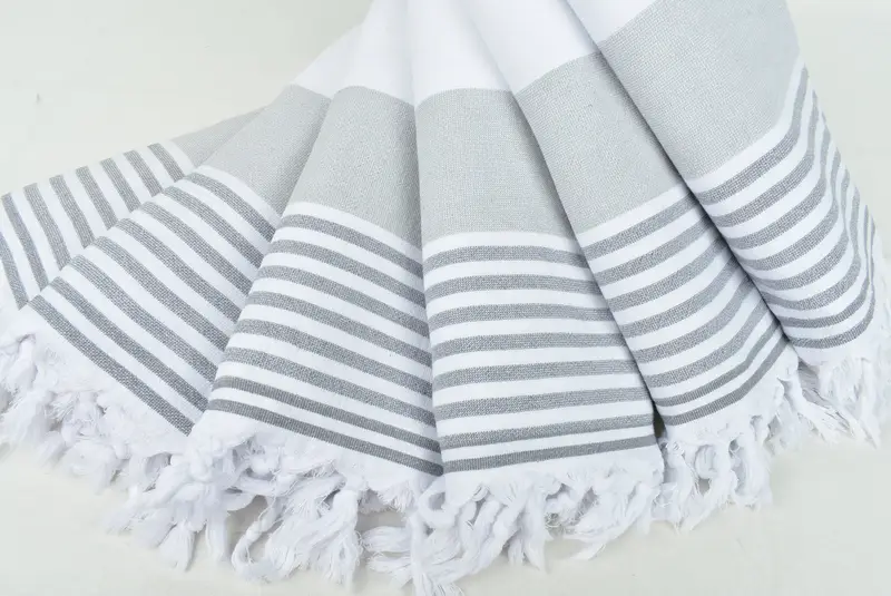 Custom Beach Towel, Lightweight towel, Peshtemal, Bachelor Gifts, Eco-friendly Turkish peshtemal towel, 68x36 Cotton Striped Terry Towel, Yoga Towel - 4